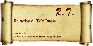 Rischar Tímea névjegykártya