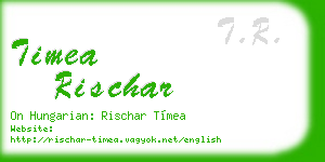 timea rischar business card